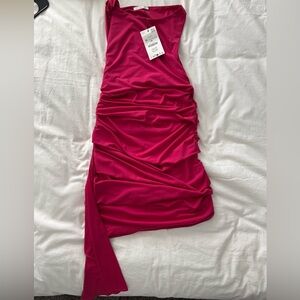 Zara Pink Ruched Dress